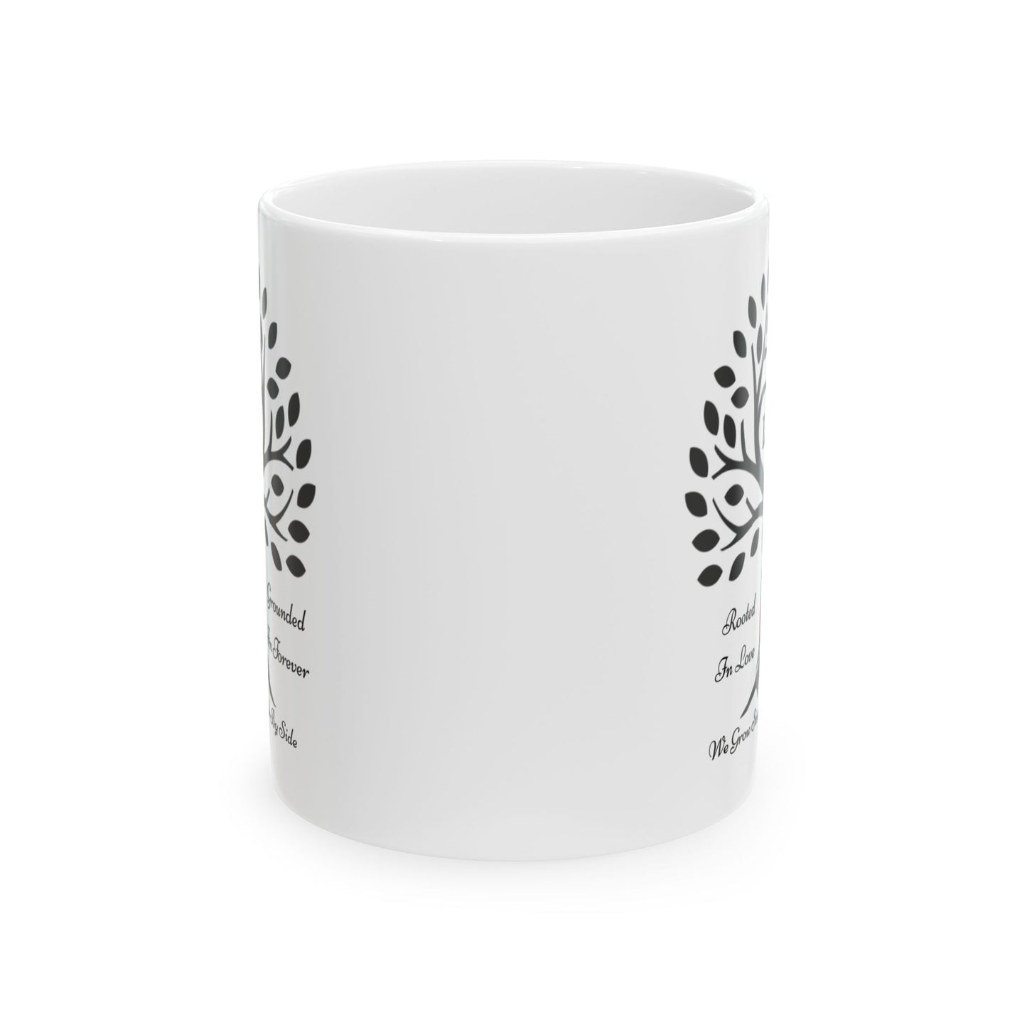 Personalized Love Birds “Rooted in Love” Family Tree Mug – Custom Initials & Established Year (11oz & 15oz)