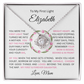 To My Daughter(s) — Beautiful Love Knot Necklace & PERSONALIZED Heartwarming Message from Mom (Only, First-Born, Second, Third, Fourth, Fifth, or Twins)