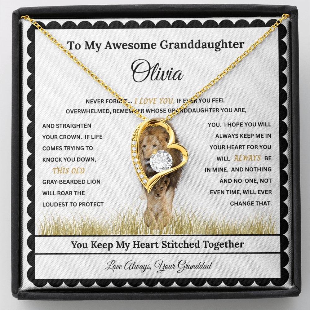 Daughter Heart Necklace Gift with Personalized Message Card – Custom Name Gift for Daughter, Granddaughter, Bonus Daughter, Goddaughter or Daughter-In-Law