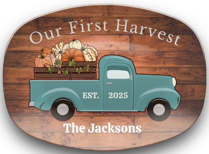 Harvesting Blessings Personalized Thanksgiving Platter 10in x 14in