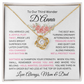 To Our Daughter(s) — Beautiful Love Knot Necklace & PERSONALIZED Heartwarming Message from Mom & Dad (Only, First-Born, Second, Third, Fourth, Fifth, or Twins)