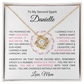 To My Daughter(s) — Beautiful Love Knot Necklace & PERSONALIZED Heartwarming Message from Mom (Only, First-Born, Second, Third, Fourth, Fifth, or Twins)