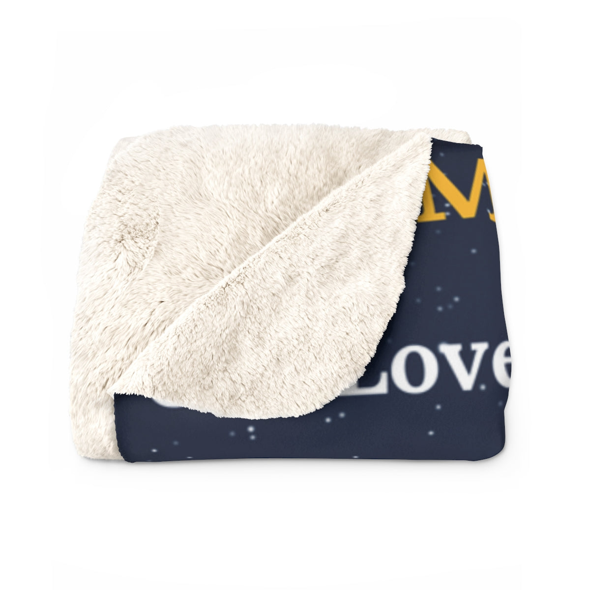 To My Wife Our Love Written in the Stars - PERSONALIZED DIAMOND PHOTO Sherpa Fleece Blanket