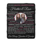 PERSONALIZED PHOTO Granddaughter Blanket - Black Extra Large 60x80 Sherpa Fleece Blanket