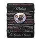 PERSONALIZED PHOTO Granddaughter Blanket - Black Extra Large 60x80 Sherpa Fleece Blanket