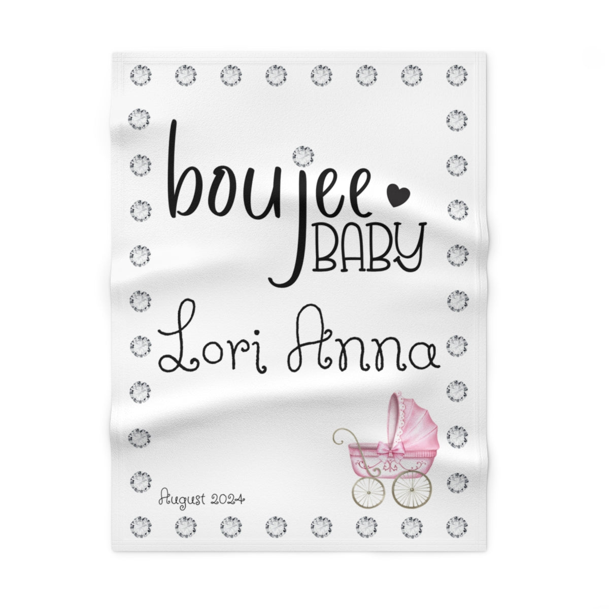 Boujee Baby Beautiful Blanket - PERSONALIZED Soft Fleece 30" x 40"