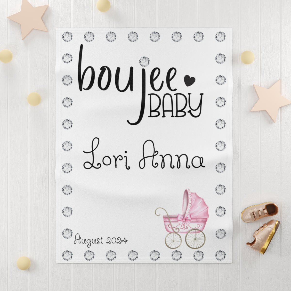 PERSONALIZED Boujee Baby - Soft Beautiful Blanket 30" X 40"