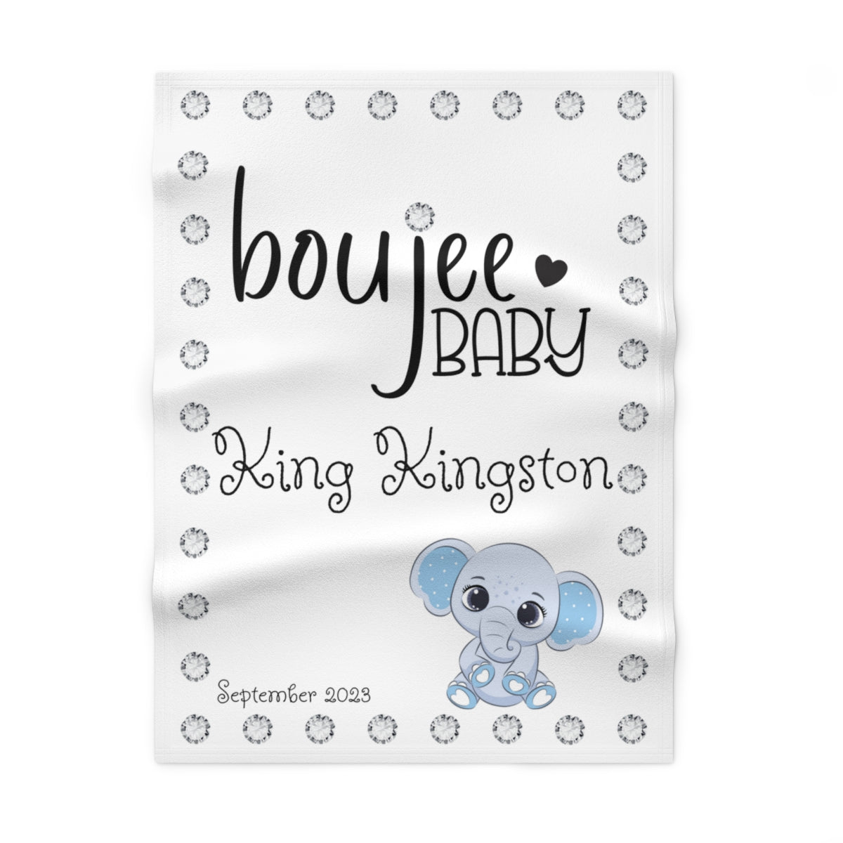 Boujee Baby Beautiful Blanket - PERSONALIZED Soft Fleece 30" x 40"