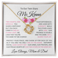 To Our Daughter(s) — Beautiful Love Knot Necklace & PERSONALIZED Heartwarming Message from Mom & Dad (Only, First-Born, Second, Third, Fourth, Fifth, or Twins)