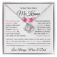 To Our Daughter(s) — Beautiful Love Knot Necklace & PERSONALIZED Heartwarming Message from Mom & Dad (Only, First-Born, Second, Third, Fourth, Fifth, or Twins)