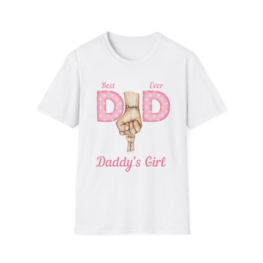 Daddy's Girl Personalized Best Dad Ever Fist Bump - Men's Softstyle T-Shirt