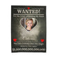 Personalized “WANTED” Love Soft Velveteen or Sherpa Blanket – Custom Photo, Name & Why Reward Poster