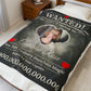 Personalized “WANTED” Love Soft Velveteen or Sherpa Blanket – Custom Photo, Name & Why Reward Poster