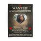 Personalized “WANTED” Love Soft Velveteen or Sherpa Blanket – Custom Photo, Name & Why Reward Poster
