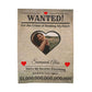 Personalized “WANTED” Love Soft Velveteen or Sherpa Blanket – Custom Photo, Name & Why Reward Poster