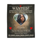 Personalized “WANTED” Love Soft Velveteen or Sherpa Blanket – Custom Photo, Name & Why Reward Poster